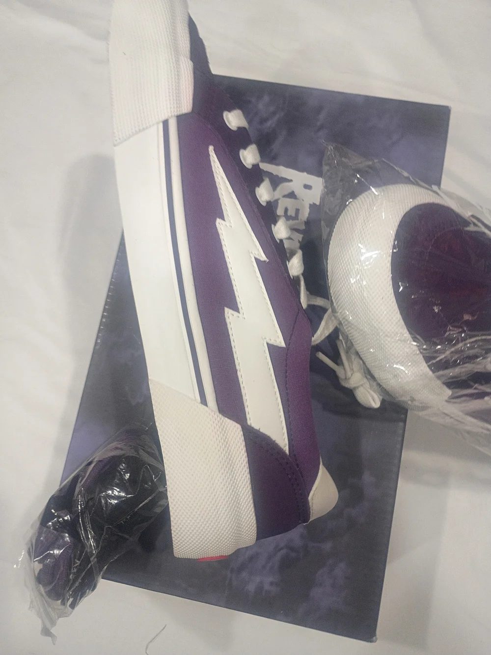 Dark Violet White Sneakers (Size 9)